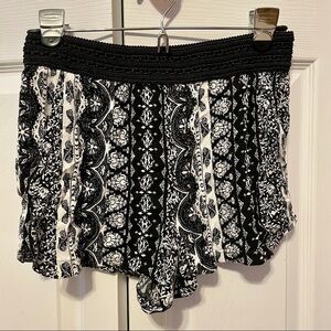 Black and White Pattern Shorts